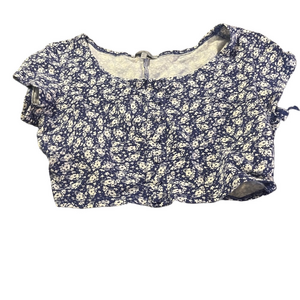Charlotte Russe Blue Floral Crop Top